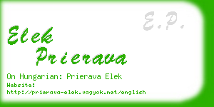 elek prierava business card